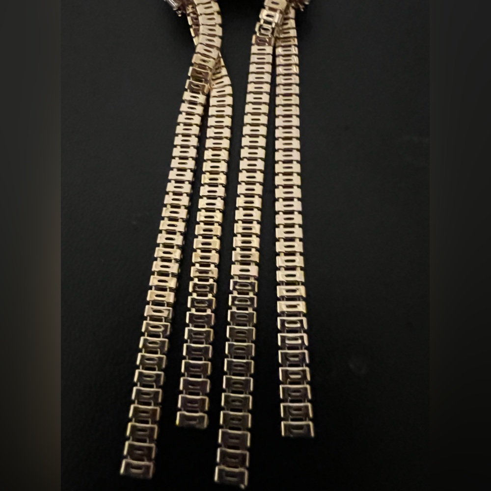 Anthropologie Crystal Knotted Drop Earrings - NWT - Picture 7 of 16